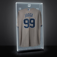 Lux UV Acrylic Wall Mount/Freestanding Jersey Display Case with Lights and Remote Control - Baseball/Hockey/Basketball/Football/Soccer - All Sport Jersey Clear Case