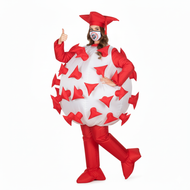 Vandue Inflatable Virus Costume for Adults - Funny Covid Germ Outfit with Dual Fans for Halloween & Parties - One Size Fits Most