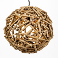 Modern Home Nautical Driftwood Ceiling 16" Pendant Light - Boho Chic/Seaside Beach Decor Chandelier Lamp