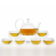 Teaology Fiore Borosilicate Blooming Teapot and Glass Set