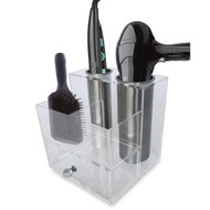 OnDisplay Deluxe Acrylic/Stainless Steel Hair Tool and Cosmetics Organization Station