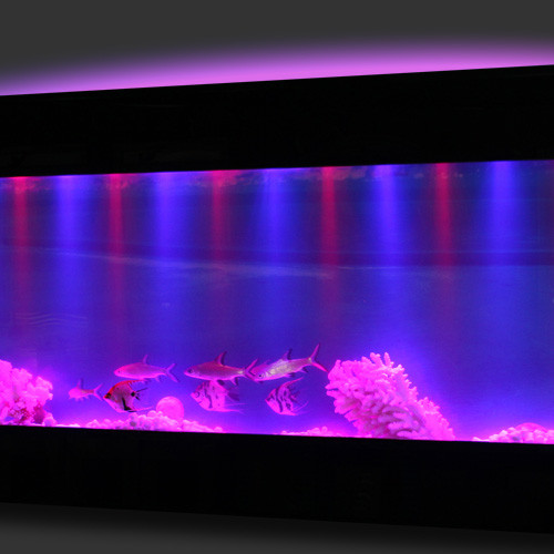 Aussie Aquariums Mirrored Glass Wall Mounted Aquarium Horizon Black