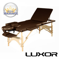 Luxor Elite Professional Oversized Portable Folding Massage Table w/Bonuses - Chocolate Brown