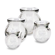 4pc Glass Cupping Jar Set – Reusable Vacuum Therapy Cups for Massage, Detox, Cellulite & Pain Relief – Traditional Thick-Walled Glass Suction Cups for Professional or Home Use