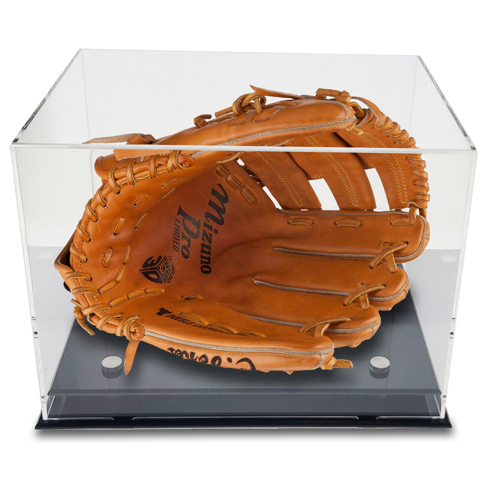 OnDisplay Deluxe UV-Protected Baseball Glove Display Case - Black Base -  Luxe Handmade Acrylic Case for Boxing Glove, Die-Cast Cars, Baseball Mitt  and more - Vandue