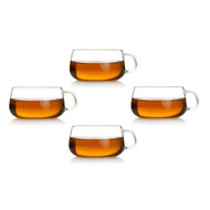 Set of 4 Teaology Farfalle Borosilicate Glass Tea/Coffee Cup - 6.75oz Glass