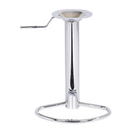 Modern Home Adjustable Barstool Chrome Stem/Footrest - Chair w/Footrest 6.5" Diameter