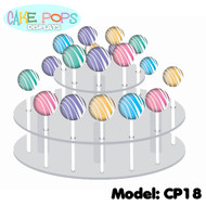 Cake Pops Acrylic Display Stand - Lollipop/Cake Pop Retail Store Holder - Holds up to 18 Sticks in a Handmade Acrylic Stand