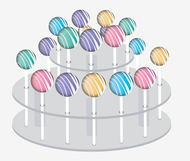Cake Pops Acrylic Display Stand - Lollipop/Cake Pop Retail Store Holder - Holds up to 18 Sticks in a Handmade Acrylic Stand