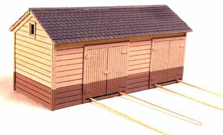 HO-Scale NP Tool Shed-Double Bay