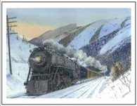 NP 2673 entering Bozeman MT Winter Cards