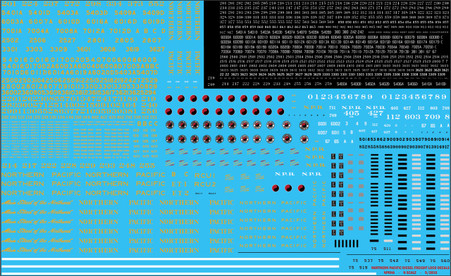 N-Scale Freight Diesel Locomotive Decals