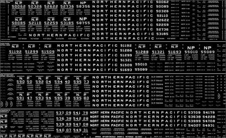 NP Gondola Decals Sheet 1
