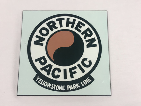 Northern Pacific 8-inch Square Yellowstone Park Monad Sign