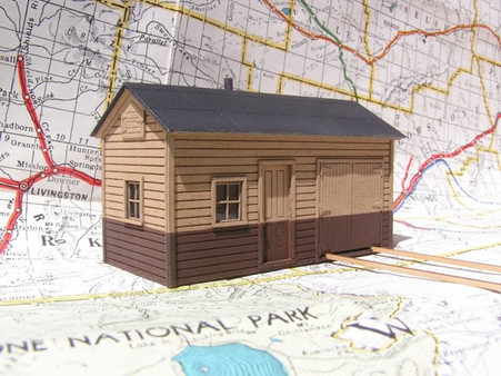 HO-Scale NP Motor Car/Work Shed