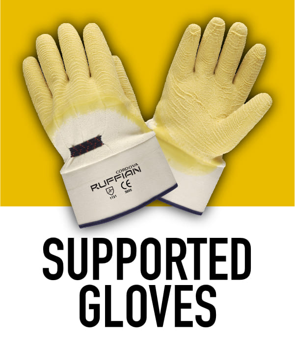 Supported Rubber Gloves