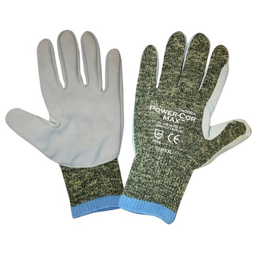 Cordova Power-Cor MAX Kevlar® Gloves, 10-Gauge, Leather Palm, Cut Level 4 (Pair)