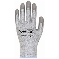 Cordova VALOR HPPE Gloves, Gray, 13-Gauge, Coated Palm, Cut Level 2 (Pair)