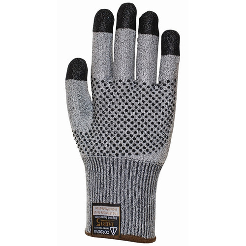 Cordova Monarch DOTS Gray TAEKI5® Gloves, Nitrile Dotted, 13-Gauge, Cut Level 3 (Pair)