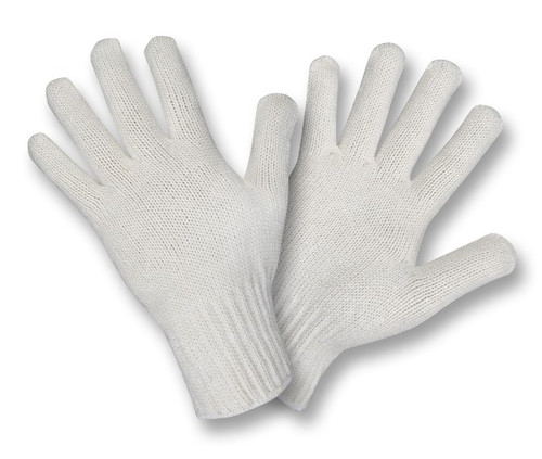 Machine Knit Gloves, Heavy Wegiht, Leather Palm, Kevlar® Sewn