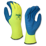 Cordova THERMA-VIZ Latex Coated Gloves, 10-Gauge, HI-VIS Green Shell, Latex Palm (Dozen)
