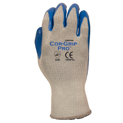 Cordova COR-GRIP PRO Premium Latex Coated Gloves, 10-Gauge, Latex Palm Coating (Dozen)
