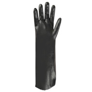 Black PVC Coated Gloves, Smooth Finish, Interlock Lined, 18-INCH (6 Dozen)