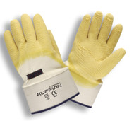 RUFFIAN Premium Latex Coated Gloves, Jersey Lined, Crinkle Finish, Safety Cuff (10 Dozen)