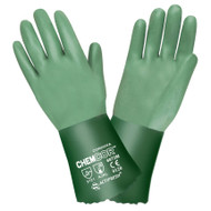 CHEM-COR Supported Neoprene Gloves, Interlock Lined, Sand Paper Grip, 12-INCH (6 Dozen)