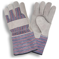 Regular Cowhide Leather Gloves, Startched Gauntlet Cuff