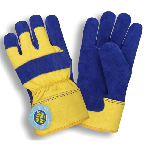 Cordova Side Split Cowhide Leather Gloves, Thinsulate® & Waterproof, Rubberized Safety Cuff (Dozen)