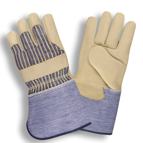 Cordova Premium Grain Cowhide Leather Gloves, Rubberized Gauntlet Cuff (Dozen)