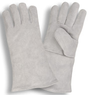 Cordova Regular Leather Welding Gloves, One-Piece Back, Full Sock Lining, Gray (Dozen)