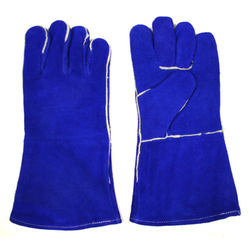 Cordova Regular Leather Welding Gloves, One-Piece Back, Full Sock Lining, Blue (Dozen)