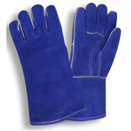 Cordova Select Kevlar® Leather Welding Gloves, Reinforced Palm, Straight Thumb, Full Sock Lining, Blue (Dozen)