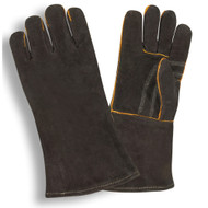 Cordova Regular Kevlar® Leather Welding Gloves, Reinforced Palm, Full Sock Lining, Black (Dozen)