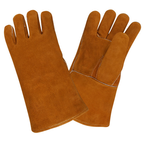 Cordova Regular Kevlar® Leather Welding Gloves, Streight Thumb w/Guard, Full Sock Lining, Russet (Dozen)