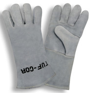 Select Kevlar® Leather Welding Gloves, Wing Thumb, Full Sock Lining, Gray