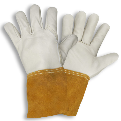 Cordova Standard Cowhide Leather Mig/Tig Welding Gloves, 4-Inch Split Gauntlet Cuff (Dozen)