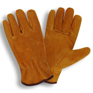 Cordova Select Cowhide Leather Drivers Gloves, Unlined, Elastic Back, Keystone Thumb, Russet (Dozen)