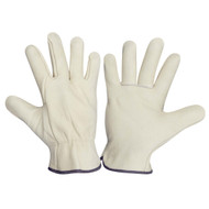 Cordova Select Cowhide Leather Drivers Gloves, Unlined, Elastic Back, Seamless Forefinger, Wing Thumb (Dozen)