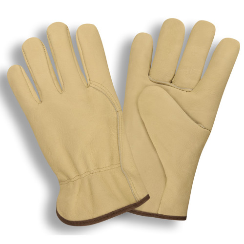 Cordova Standard Cowhide Leather Drivers Gloves, Unlined, Elastic Back, Wraparound Forefinger, Wing Thumb (Dozen)