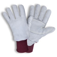 Cordova FREEZEBEATER® Side Split Cowhide Leather Gloves, Kevlar® Sewn, C200 Thinsulate® Lined, Knit Wrist, Gray (Pair)