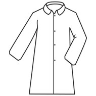 DEFENDER II White Microporous Labcoat, No Pockets