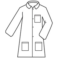 DEFENDER II White Microporous Labcoat, 3 Pockets