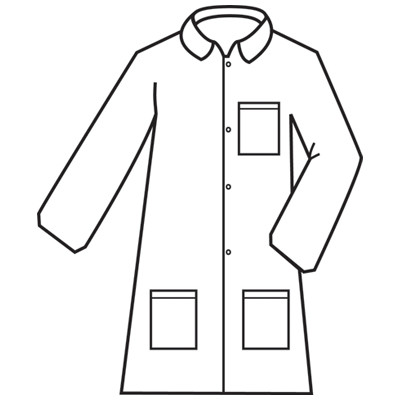 DEFENDER II White Microporous Labcoat, 3 Pockets