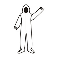 Cordova Economy Weight White Polypropylene Coverall w/Hood & Boots, Elastic Wrists & Ankles