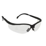 BOXER Safety Glasses, Black with Clear Lens