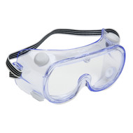Indirect Ventilation Safety Goggles, Clear Polycarbonate Lens, Elastic Strap