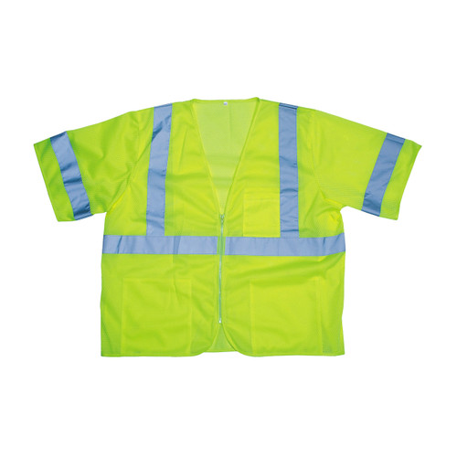COR-BRITE CLASS III Mesh Vest, 2-Inch Reflective Tape, Lime